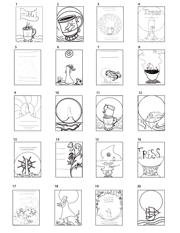 Initial pencil sketches of Jaipur logo concepts